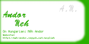 andor meh business card